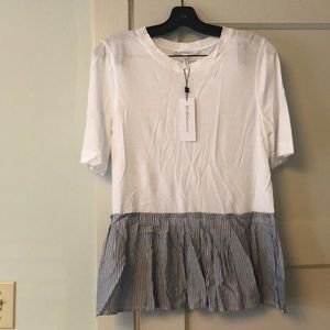 NWT BCBGeneration white peplum top